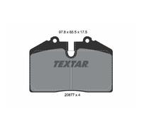 TEXTAR Bremsbelagsatz, Scheibenbremse hinten rechts links für SKODA VW SEAT AUDI PORSCHE MASERATI 2087711