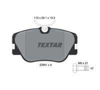 Bremsbelagsatz TEXTAR 2094102, Vorne