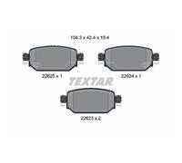 Bremsbelagsatz TEXTAR 2262301, Hinten