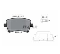 Bremsbelagsatz TEXTAR 2332607, Hinten