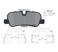 Bremsbelagsatz TEXTAR 2419204, Hinten