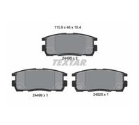 TEXTAR 2449801 - Bremsbelagsatz, Scheibenbremse