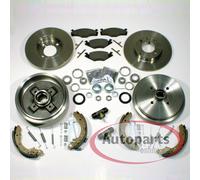 Bremsen Set vorne Bremstrommel Backen Radzylinder Radlager hinten für VW Golf 2