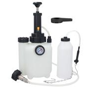 GEPCO Bremsenentlüfter Bremsflüssigkeit Fassungsvermögen 2,5L Bremsenentlüftungsgerät mit 1L Absaugbehälte Vakuumpumpe