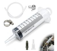 Bremsenentlüftungsgerät 100ml Spritze mit 50cm Schlauch, Bremsenentlüfter Set für Auto Motorrad Fahrrad, Bremsflüssigkeit Absaugspritze mit Adapter und Klemme, Werkzeug zum Entlüften von Bremsen