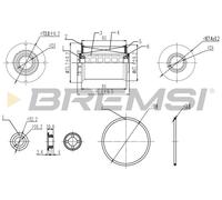 BREMSI Kraftstofffilter für Opel Mokka/Mokka X J13 Chevrolet Trax Aveo