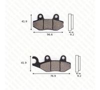 Bremsklötze Scheibenbremsbeläge MCB 689 EC ABE für Kymco One Agility Grand Dink