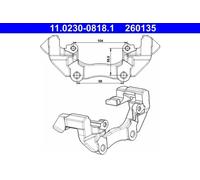 Bremssattel-Joch 11.0230-0818.1 ATE für FORD VOLVO
