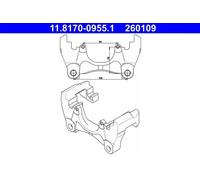Bremssattel-Joch 11.8170-0955.1 ATE für VW MULTIVAN T5 TRANSPORTER T5 Bus