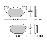 Bremssattel Paar SBS 154 HM Für Kymco 150 People S 2017-2020
