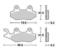 Bremssattel Paar SBS 163 HM Für Kymco 50 Vitality 2T 2004-2008