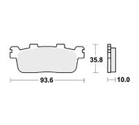 Bremssattel Paar SBS 195 HM Für Kymco 125 X-TOWN 2016-2024