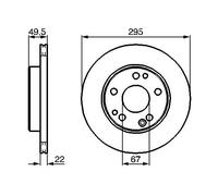 2x Bosch 0 986 478 525 Bremsscheibe für MERCEDES BENZ E KLASSE W124 A124 C124