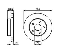 2x BOSCH Bremsscheibe 0 986 478 772 für CHEROKEE JEEP WG WJ 2 4 WK WK2 3 WH CRD