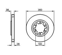 Bremsscheibe BOSCH 0 986 479 031 für NISSAN PICK UP (D22) 2.4 1998-2005