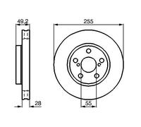 2X BOSCH BREMSSCHEIBEN Ø255mm VORNE PASSEND FÜR TOYOTA CARINA