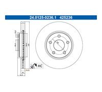 Bremsscheibe ATE 24.0125-0236.1 für Ford Puma