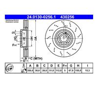 Bremsscheibe Vorderachse ATE 24.0130-0256.1