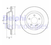 Bremsscheibe BG4811C DELPHI Für MERCEDES-BENZ