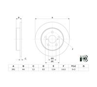 Bremsscheibe BOSCH 0 986 479 E91 hinten, voll, 1 Stück