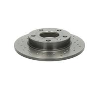 Bremsscheibe BREMBO 08.9136.1X, hinten, gelocht, perforiert, voll, 1 Stück
