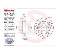 Bremsscheibe BREMBO XTRA LINE BREMBO 08.C172.2X, 1 Stück