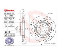 BREMBO Bremsscheiben Innenbelüftet Vorne Rechts Links für MASERATI Quattroporte V Grancabrio Gran Turismo