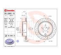 Bremsscheibe BREMBO 09.C662.1X, 1 Stück