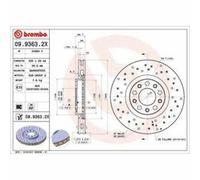 BREMBO Bremsscheibe XTRA LINE vorne rechts links Gelocht 305mm für ALFA ROMEO DODGE JEEP CHRYSLER FIAT (GAC) 09.9363.2X