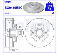 DELPHI Bremsscheibe hinten rechts links voll 244mm für PEUGEOT CITROËN VAUXHALL OPEL DS BG9410RSC