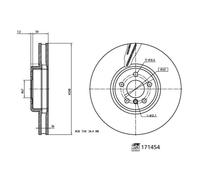 Bremsscheibe FEBI BILSTEIN 171454 vorne, belüftet, hochkarbonisiert, 1 Stück