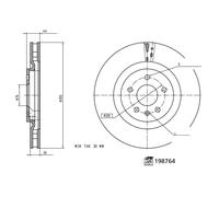 FEBI BILSTEIN Bremsscheibe 198764 Vorderachse belüftet 355mm für NIO