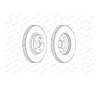 Bremsscheibe FERODO FCR379A vorne, belüftet, 1 Stück