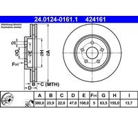 Bremsscheibe FORD MONDEO III 1.8 16V 24.0124-0161.1 (1 Stück)