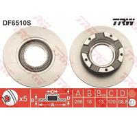 Bremsscheibe FORD TOURNEO CUSTOM V362 2.0 EcoBlue DF6510S (1Satz-1Stk)