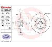 Brembo Bremsscheibe PRIME LINE - With Bearing Kit 08.A238.47