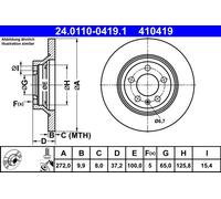 Bremsscheibe ATE 24.0110-0419.1, 1 Stück