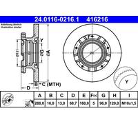 ATE Bremsscheibe 24.0116-0216.1