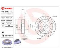 Bremsscheibe Hinterachse Brembo 08.9163.2X