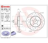 Bremsscheibe Hinterachse Brembo 08.9734.1X