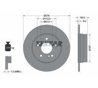 Bremsscheibe Hinterachse Textar 92032703