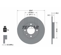 Bremsscheibe Hinterachse Textar 92055003