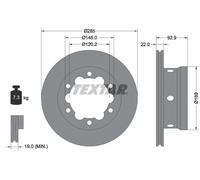 Bremsscheibe Hinterachse Textar 92089803