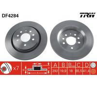 Bremsscheibe Hinterachse TRW DF4284