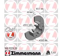 Bremsscheibe Hinterachse Zimmermann 100.1229.20