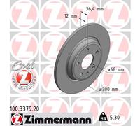 Bremsscheibe Hinterachse Zimmermann 100.3379.20