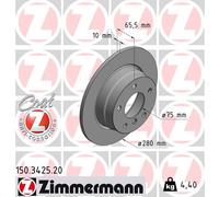 Zimmermann Bremsscheibe Hinterachse Voll [Hersteller-Nr. 150.3425.20] für BMW