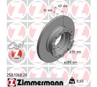 Bremsscheibe Hinterachse Zimmermann 250.1368.20