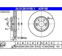 Bremsscheibe HYUNDAI SANTA FÉ II 2.7 24.0128-0158.1 (1 Stück)