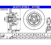 Bremsscheibe (pro Einheit) ATE 24.0111-0189.2
